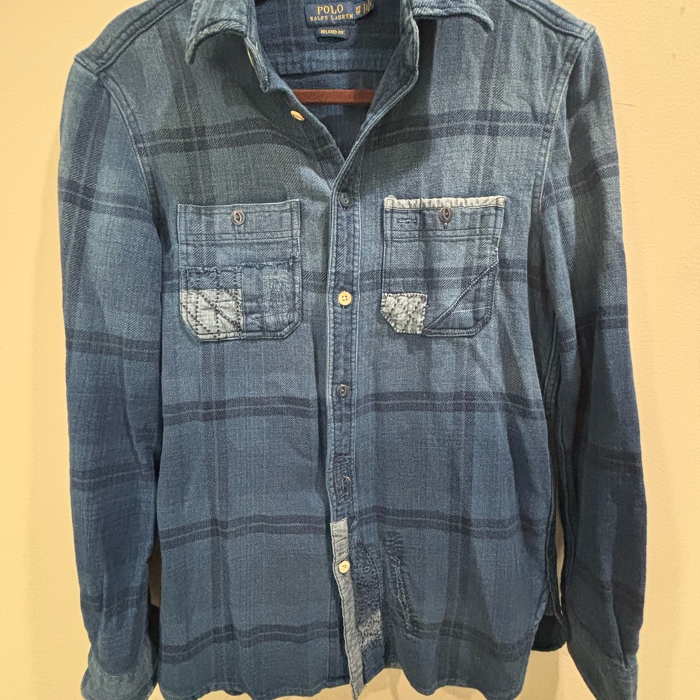 Ralph Lauren Navy Checkered Shirt